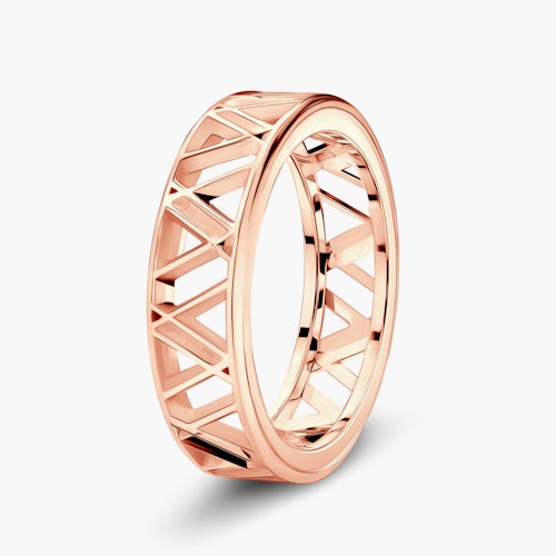 Obrączka partnerska Sign of Love®: różowe złoto, płaska, 5,5mm